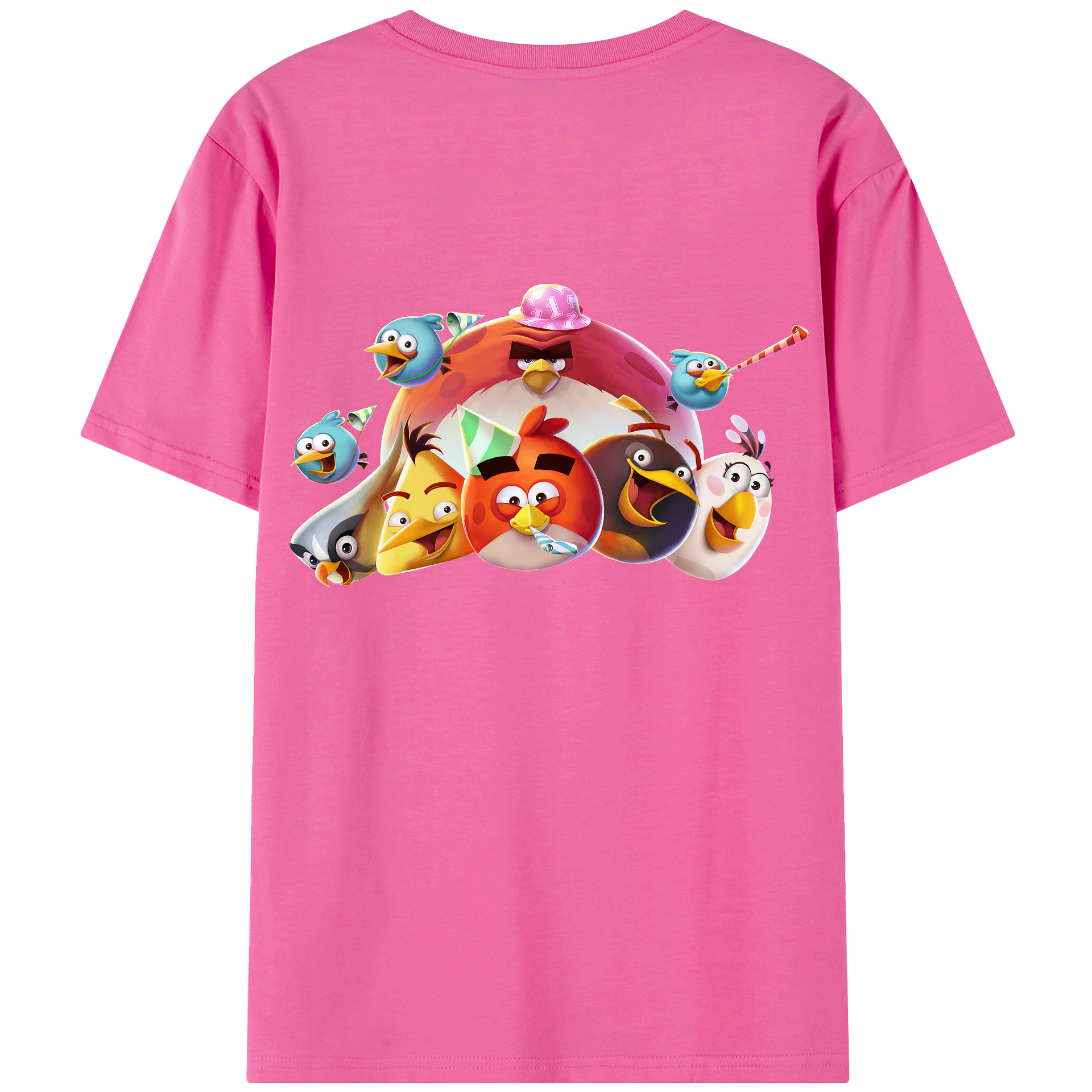（画像用） Angry Birds アングリーバード レディース半袖Tシャツ(バックプリント)